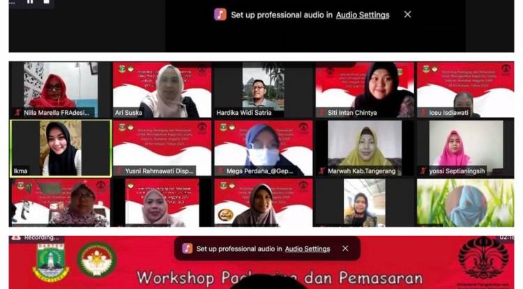 Pertemuan Minggu Ke-4 Workshop Packaging dan Pemasaran Untuk Meningkatkan Kapasitas Usaha Industri Rumahan Binaan DWP Provinsi Banten