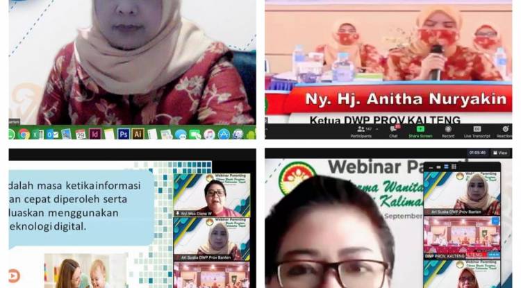 Mengikuti Webinar Parenting Undangan dari DWP Kalimantan Tengah